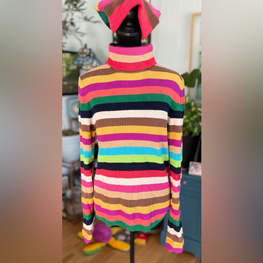 GAP CashSoft Rib Turtleneck Sweater Size Large Tall - Picture 2 of 9